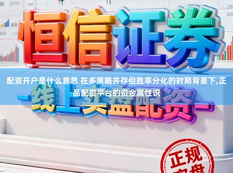 配资开户是什么意思 在多策略并存但胜率分化的时期背景下,正品配资平台的资金属性识